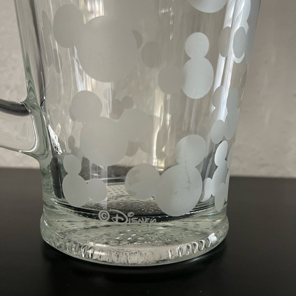 Vintage Disney Mickey Mouse Ears Frosted Glass Pitcher - Made in USA - Picture 5 of 7